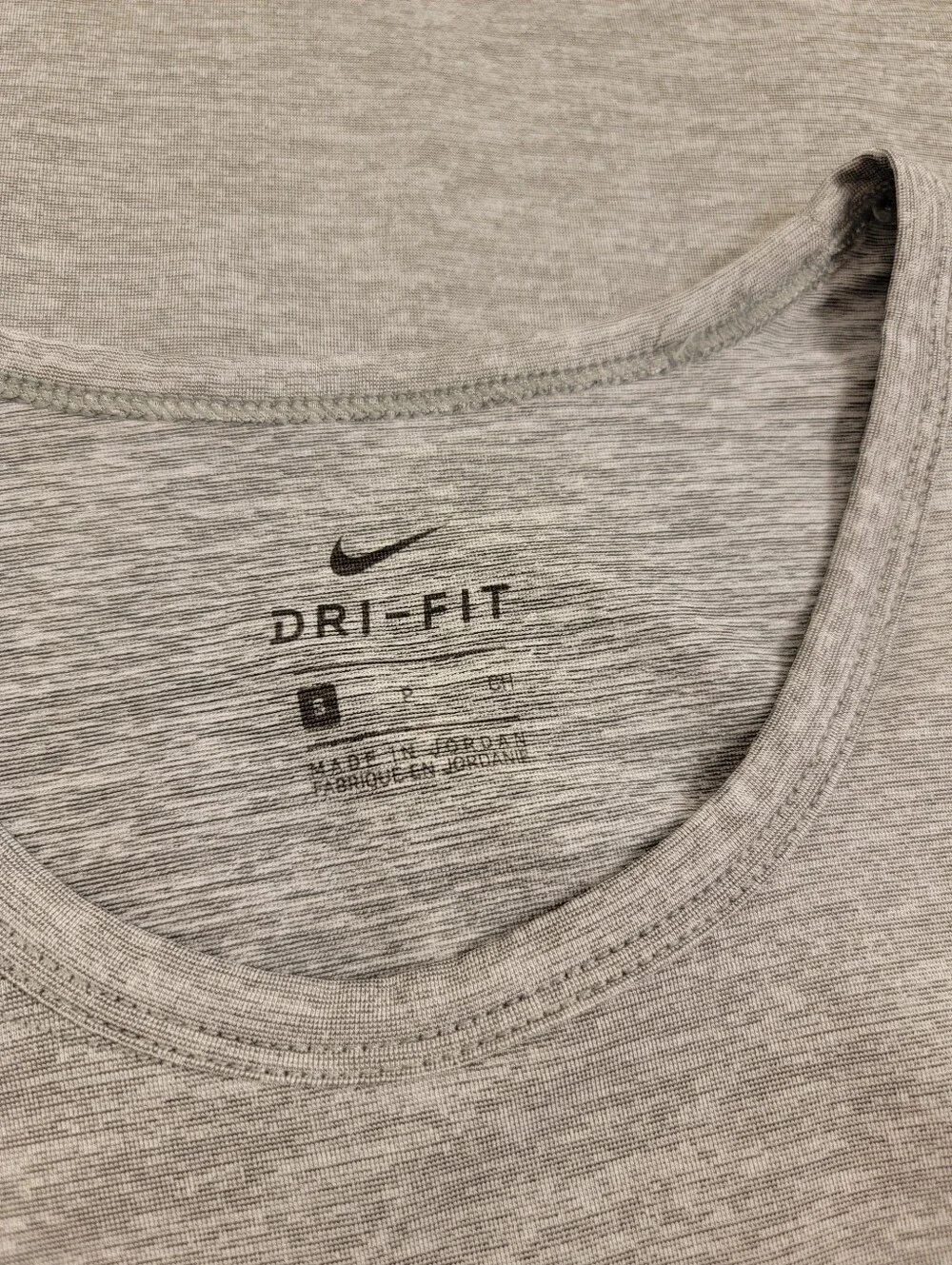 Nike Dri-FIT Miler Slash Cutout Running Tank Top Heather Gray Small S